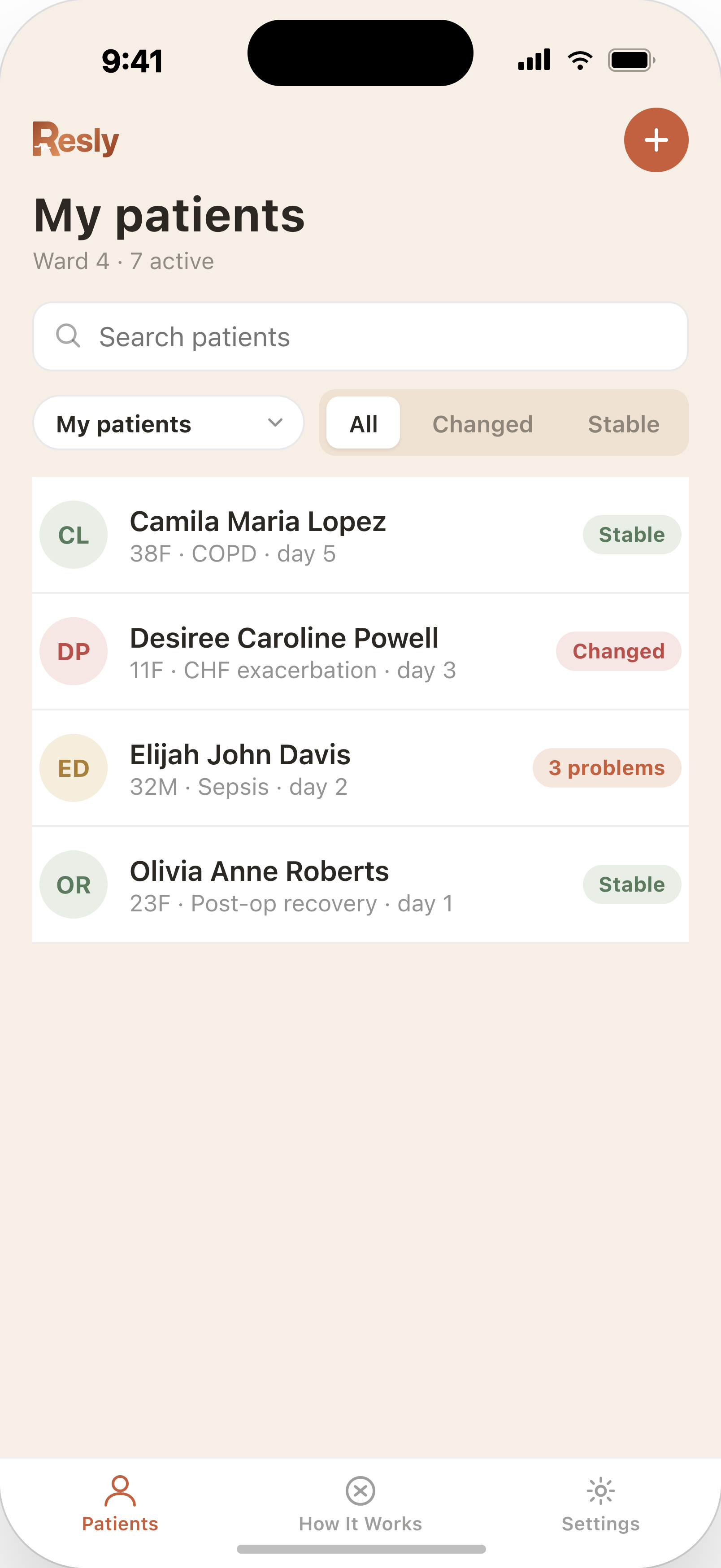 Patient list
